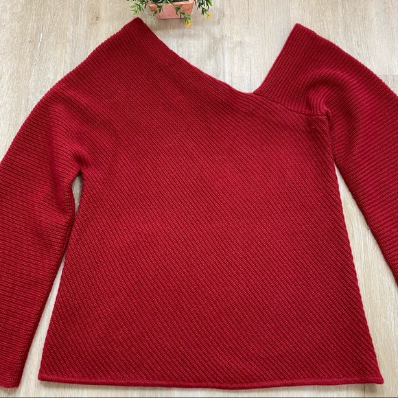A.L.C. Charly One Shoulder Wool Cashmere Sweater - Picture 8 of 14